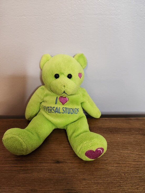 Universal Other - 8in Universal Studios Small Lime/Moss Green Teddy Bear
